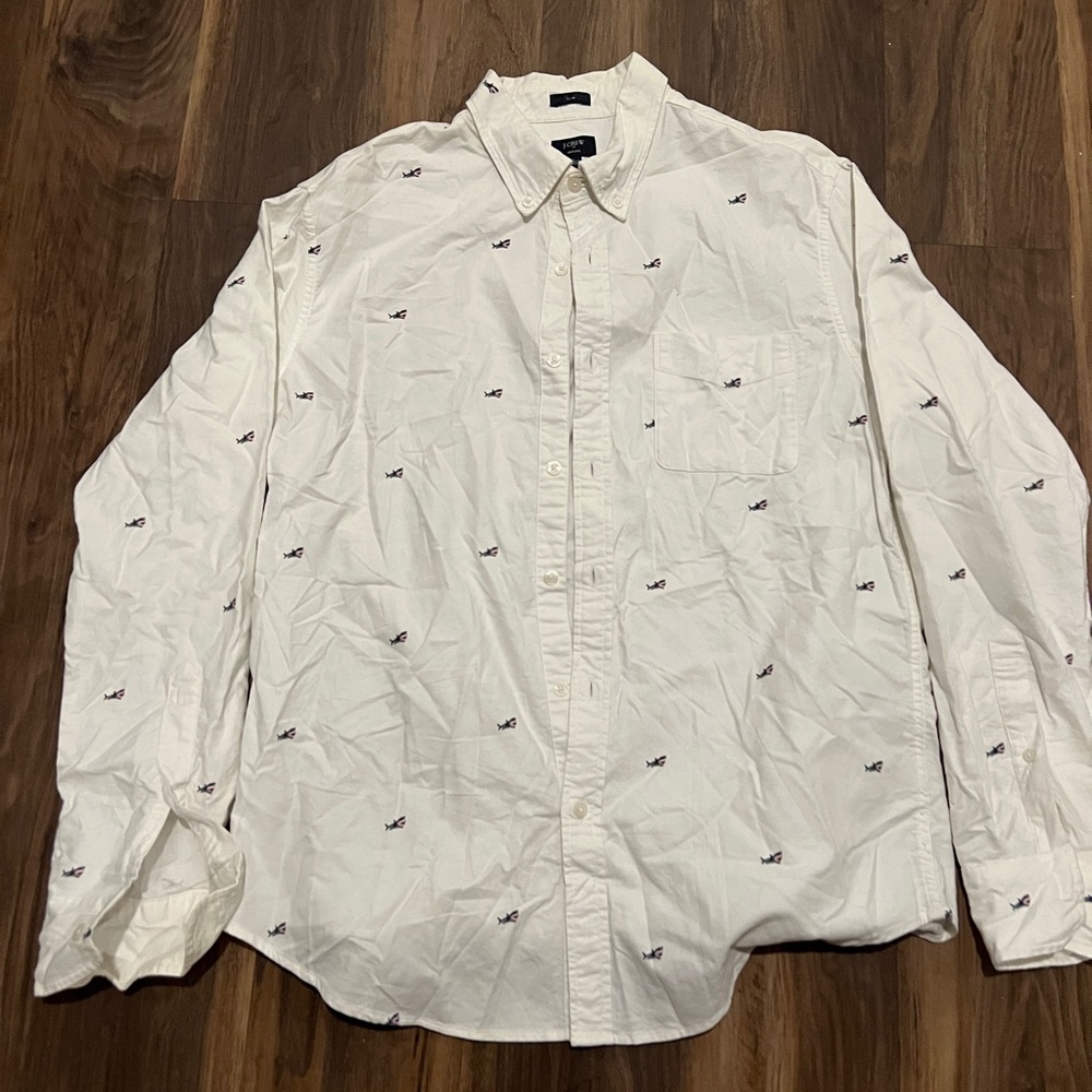 Shark Long-Sleeve Button Down